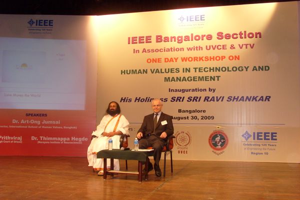With His Holiness, Sri Sri Ravi Shankar in Bangalore