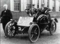 Thomas Edison at his West Orange, N.J., lab, circa 1910, with a battery-powered electric car