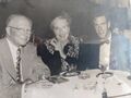 Edmund Stone with Camille (his wife) and James (his adopted son) in 1950 at Ciro's, West Hollywood, California