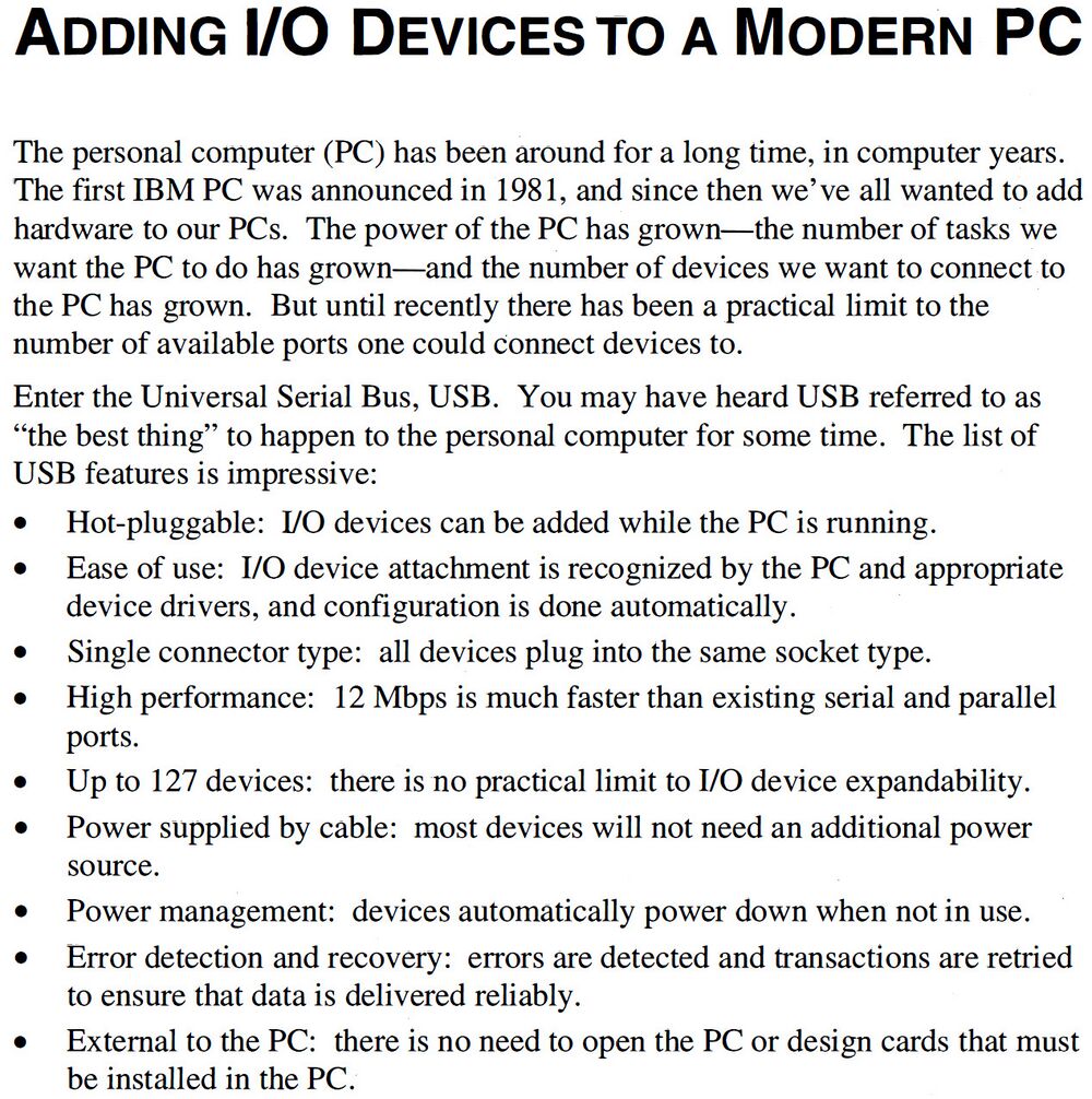 Milestones:Universal Serial Bus (USB), 1996 - Engineering and ...