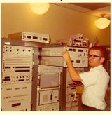 Fig 11 - Bob Williams working with digital display units