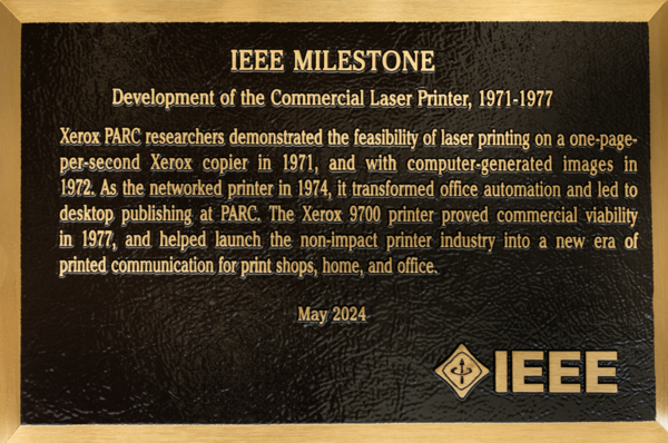 Milestones:Development of the Commercial Laser Printer, 1971-1977 ...