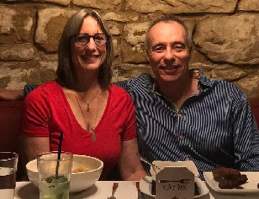 Marianne and Fiance Mike Celebrating Her Birthday