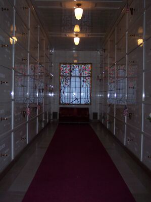 Cemetery Crypt Panel and T-bar - 6 Fairmont Mausoleum.JPG